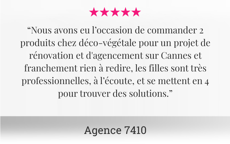 Avis d'une agence d'architecture partenaire - Déco Végétale